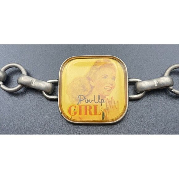 Vintage Retro Movie Pin Up Girl 29" Belt Or Necklace Punk Funky Campy Edgy Panel - Picture 7 of 11